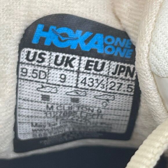 Hoka One One M CLIFTON 9 1127895/EPFR | Men's 9.5D | NEW - Picture 10 of 11